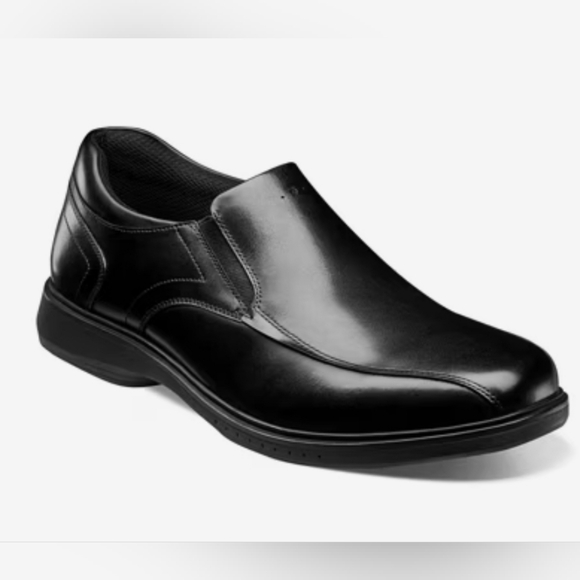 Nunn Bush Men's KORE PRO Slip On Dress Shoes Black 10.5w Slip Resistant NWT - Picture 1 of 9